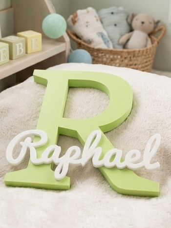 Lettre déco personnalisée Enfant | Décoration Chambre Bébé | Cadeau de Naissance