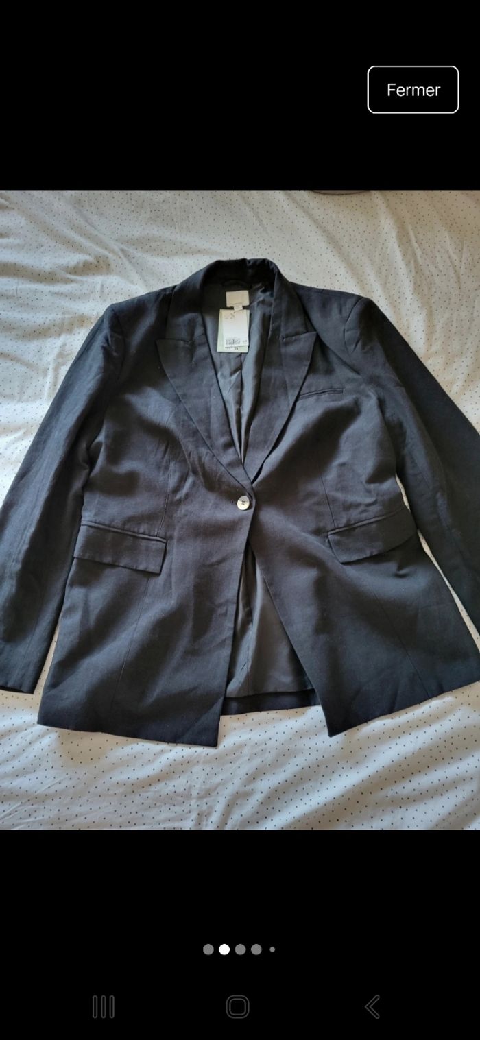 Blazer en lin neuf H&M - photo numéro 2