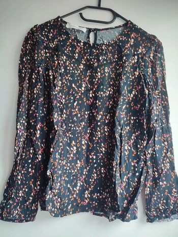 Blouse Promod noire et multicolore