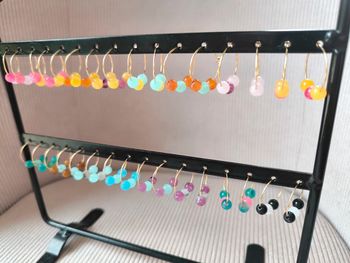 Boucles d'oreilles perles multicolores