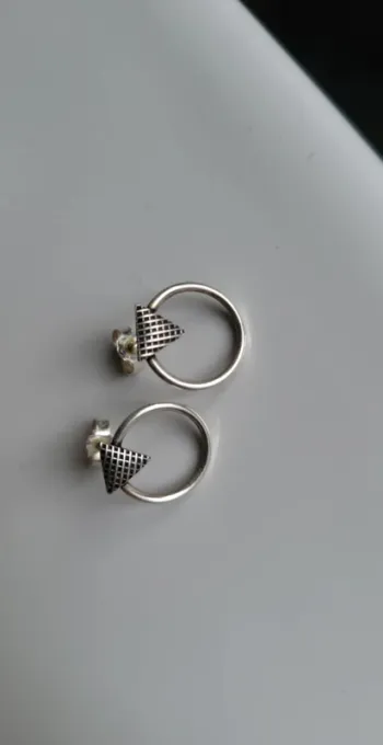 Boucles d'oreille en argent rondes