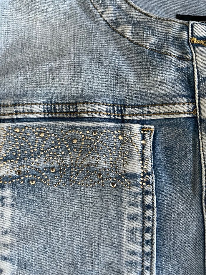 Veste jean strass - photo numéro 2