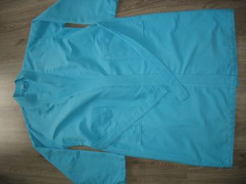 PEIGNOIR EN MICRO FIBRE TURQUOISE "CARREFOUR HOME" - TAILLE L / XL - n°01