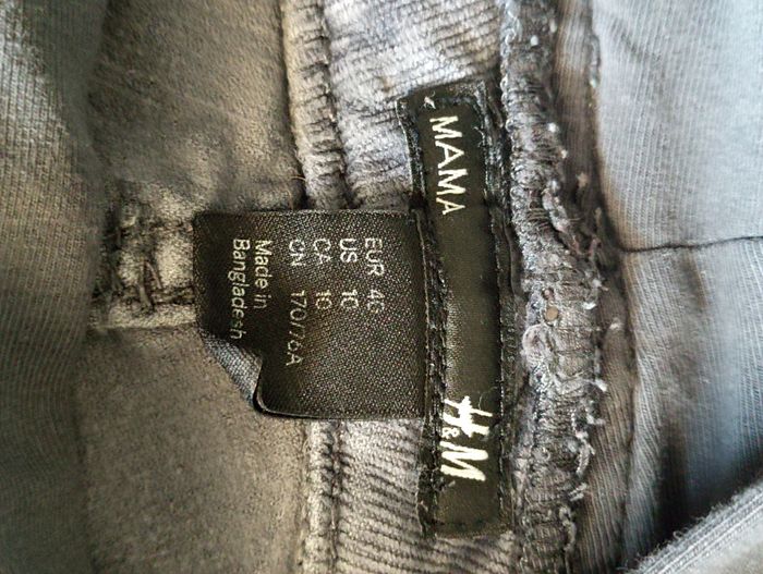 Pantalon velours côtelé gris grossesse  taille 40 - photo numéro 4