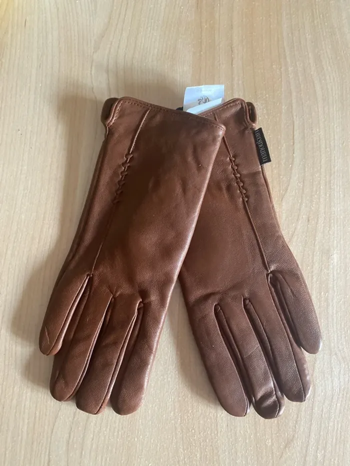 Gants femme en cuir Manoukian taille S M neufs - photo numéro 5