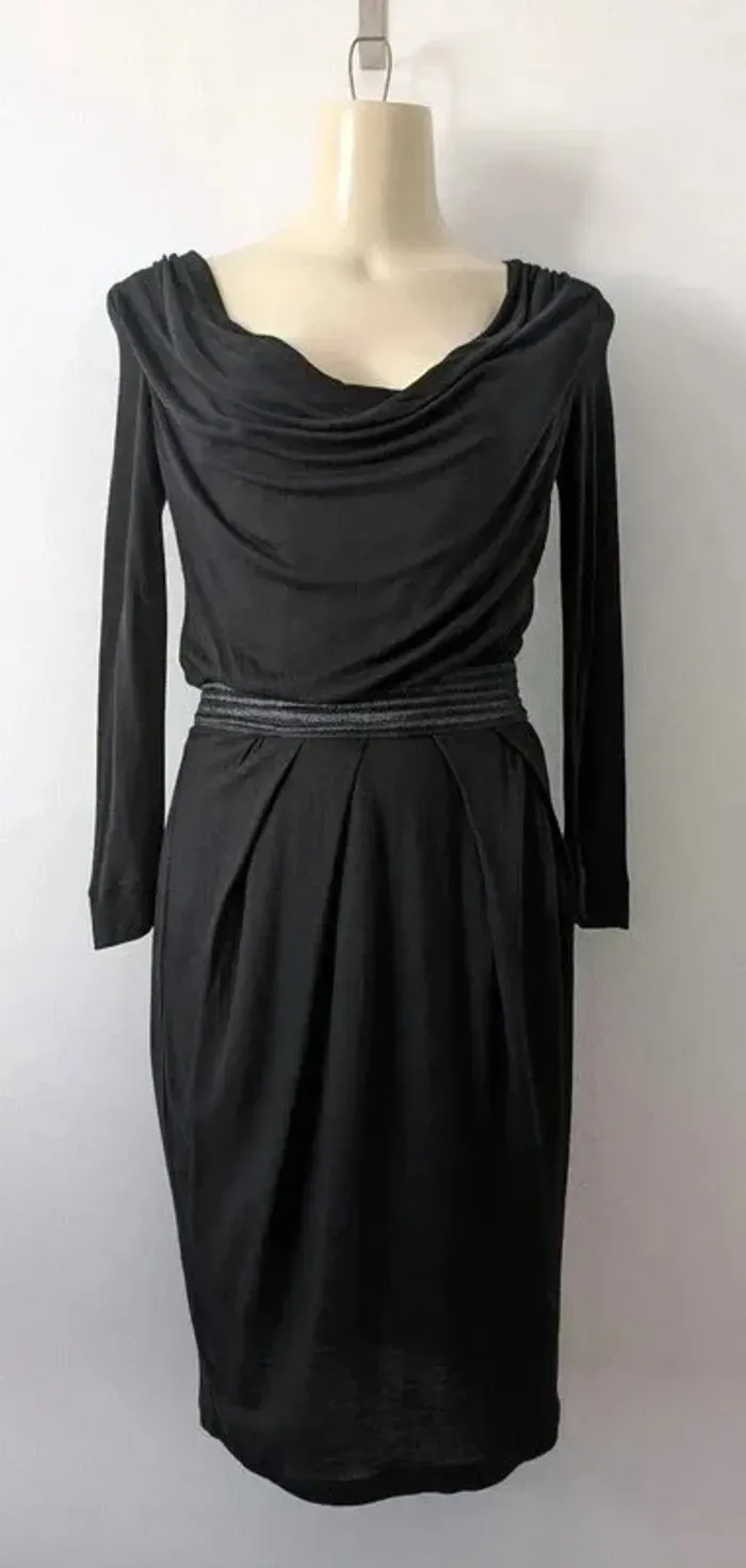 Robe noire manches longues - Mango - taille S - photo numéro 1