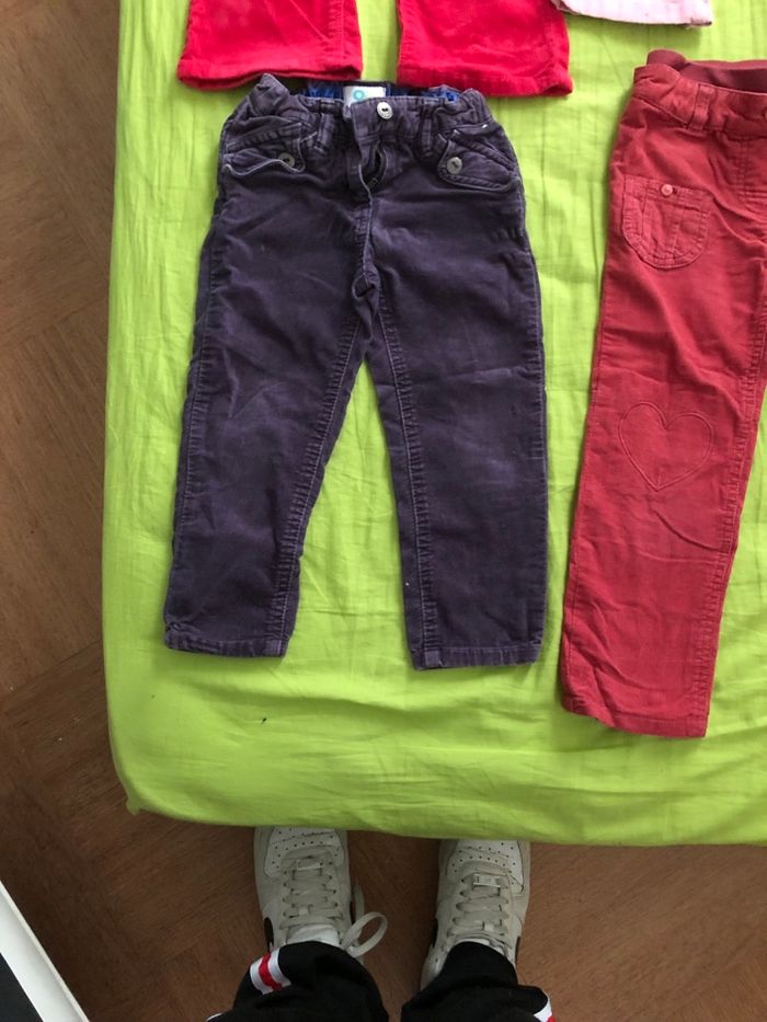 Lot pantalons en velours fille 3 ans - photo numéro 3