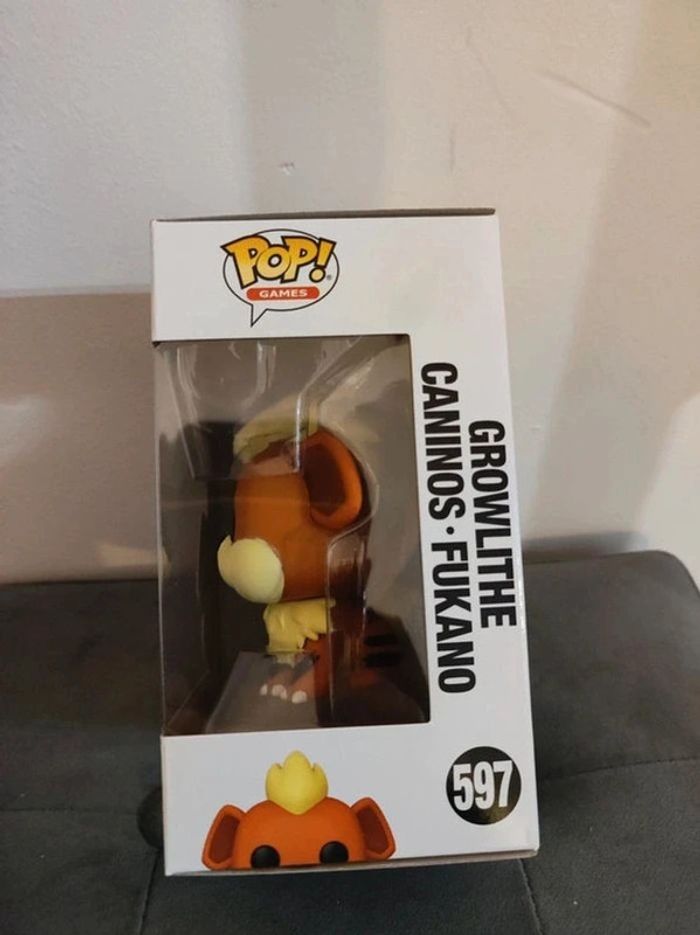 Figurine Funko Pop Caninos 597 - Pokémon - Growlithe - Fukano - photo numéro 3