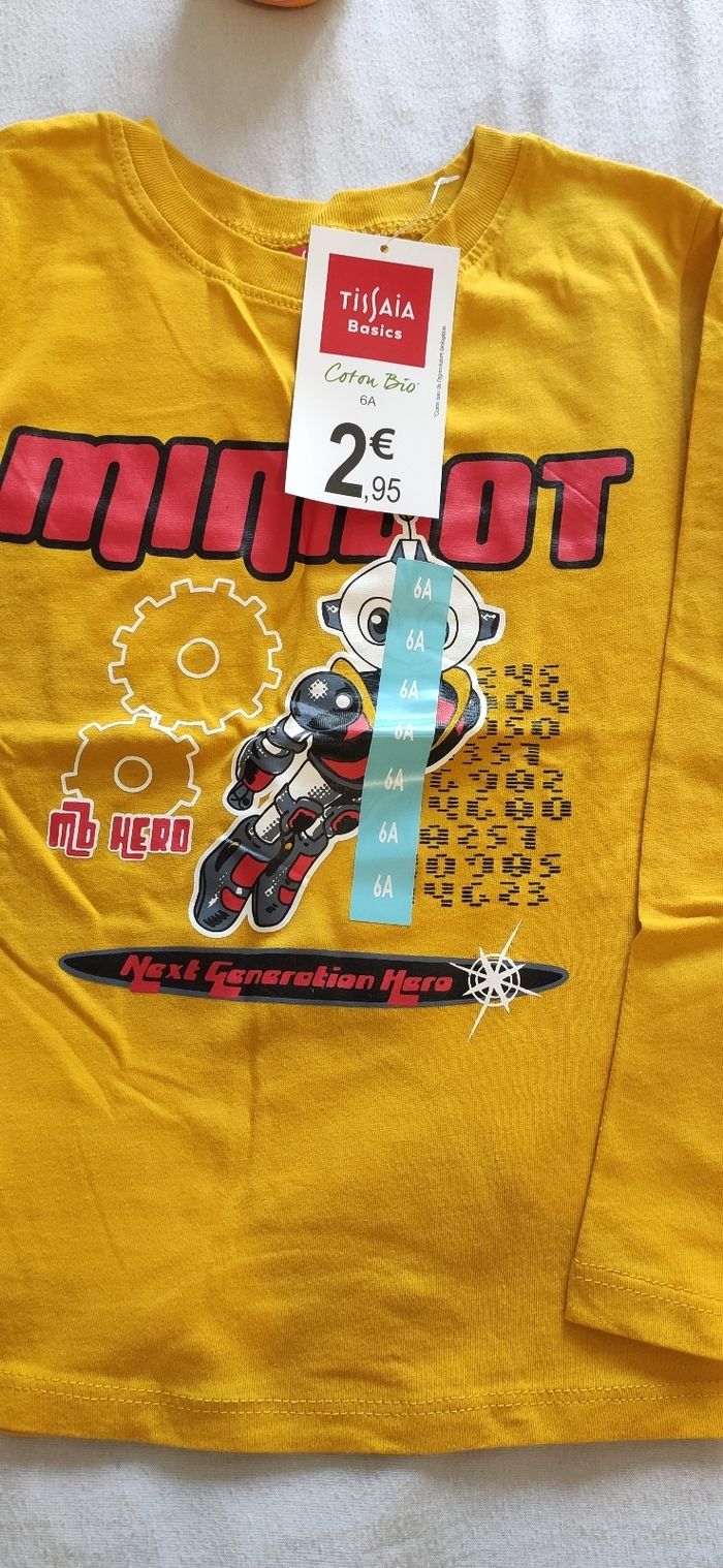 T-shirt garçon manches longues 6 an neuf - photo numéro 2