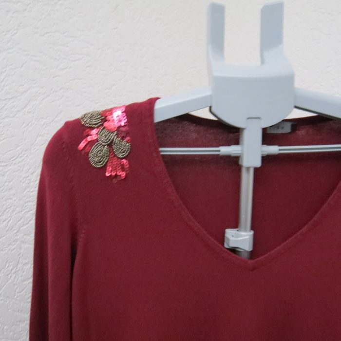 ✨ Pull rouge LolaLiza – Élégant & Féminin, détails perles et sequins ✨ - photo numéro 3