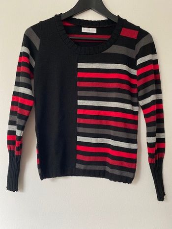 Pull à rayures tricolore