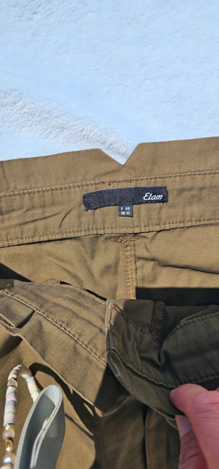 Jupe kaki Etam poches chino taille 40 - photo numéro 4
