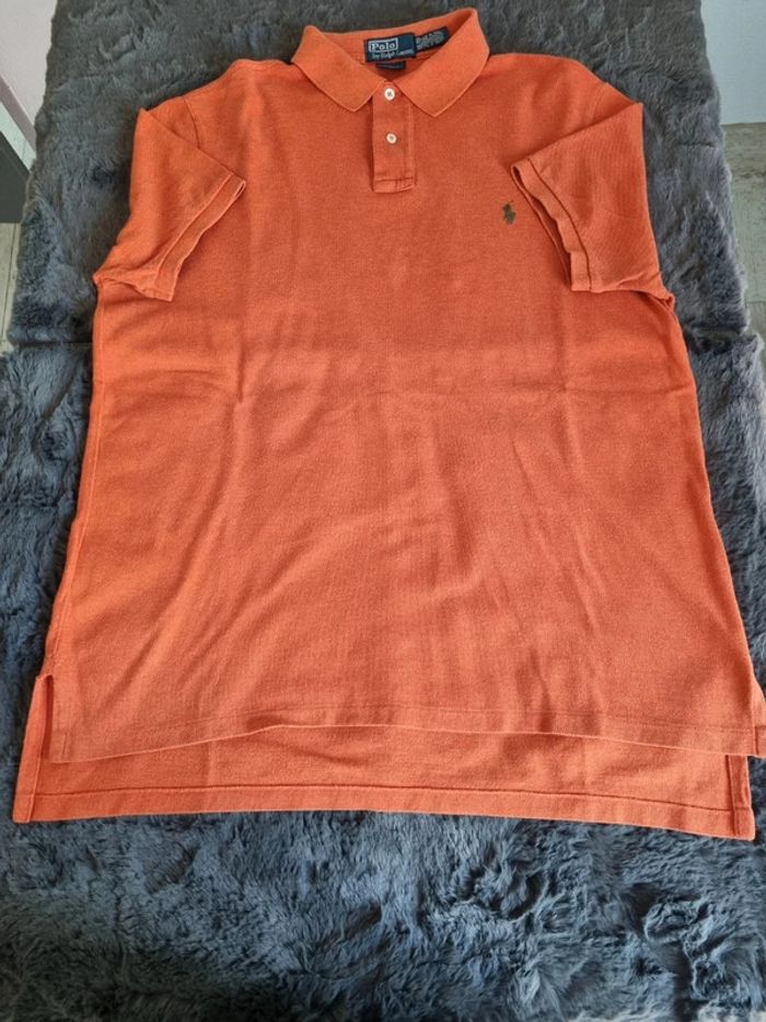 Polo manches courtes Ralph Lauren Orange, XL Hommes - photo numéro 2