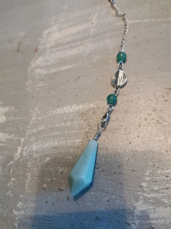 Pendule divinatoire radiesthésie pointe vert - photo numéro 4