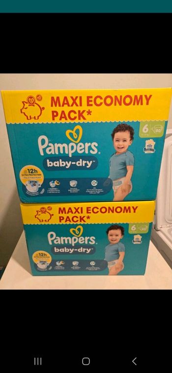 40 euro les 2 maxipack pampers taille 6