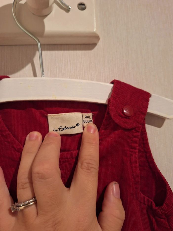 Robe rouge velours In Extenso 3 Mois - photo numéro 2