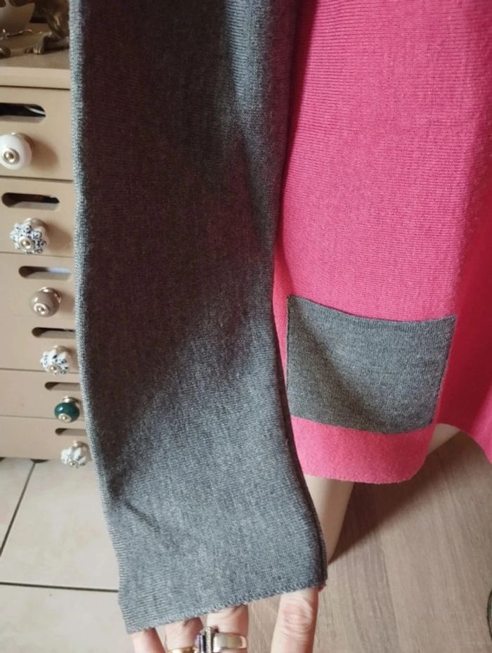 🌿Pull Fin Bicolore en Maille 50% Laine Mérinos Forcier T36/38🌿 - photo numéro 6