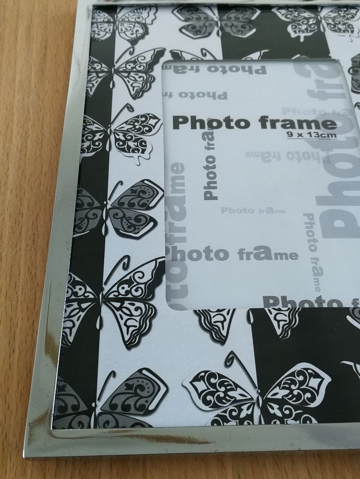 Cadre pour photo 9 x 13 cm Papillon noir et blanc - photo numéro 4