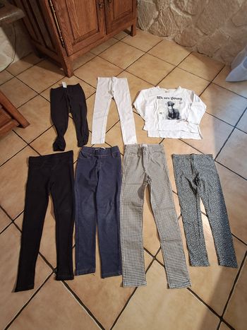Lot de pantalons 7ans taille elastique fille