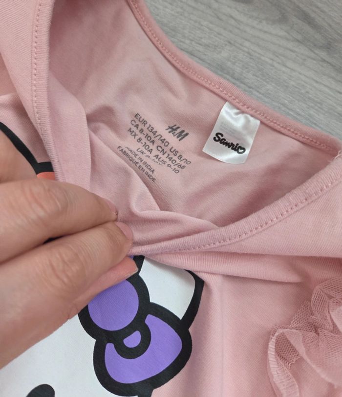 🌸 Blouse longue manche hello kitty et volant 10 ans 🌸 - photo numéro 3