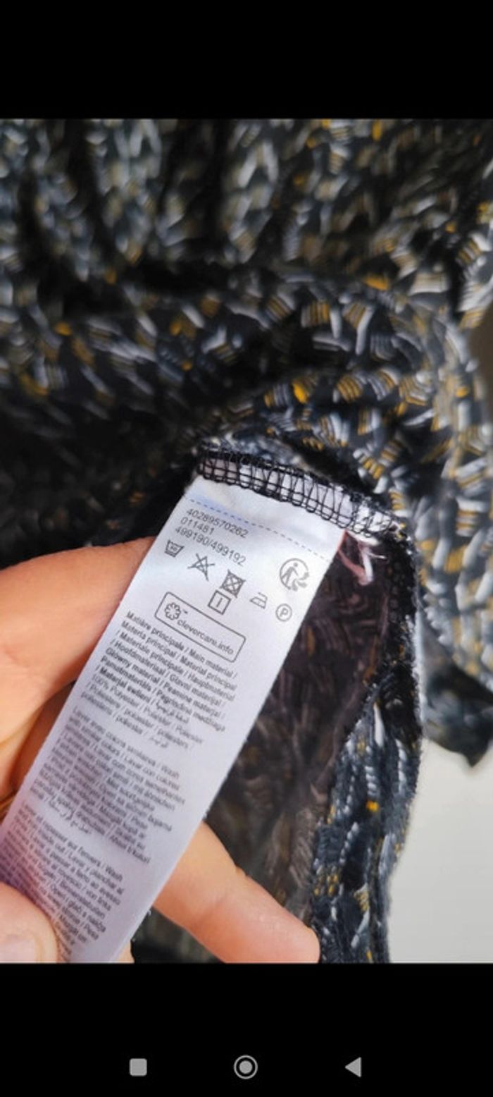Blouse noire à motifs imprimés taille M Gémo - photo numéro 6