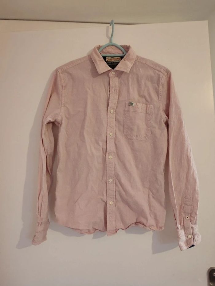 Chemise rayée petrol rose/ blanc - photo numéro 2