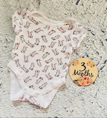 Body Bébé Fille Lapin Blanc 3 mois