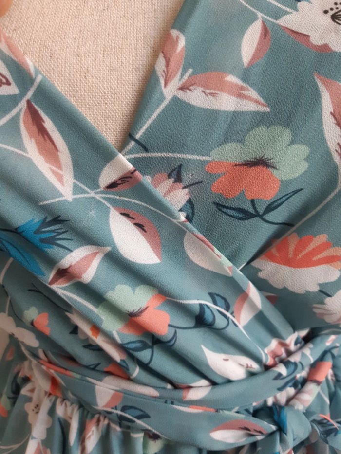 Robe manches longues fleurs - photo numéro 5