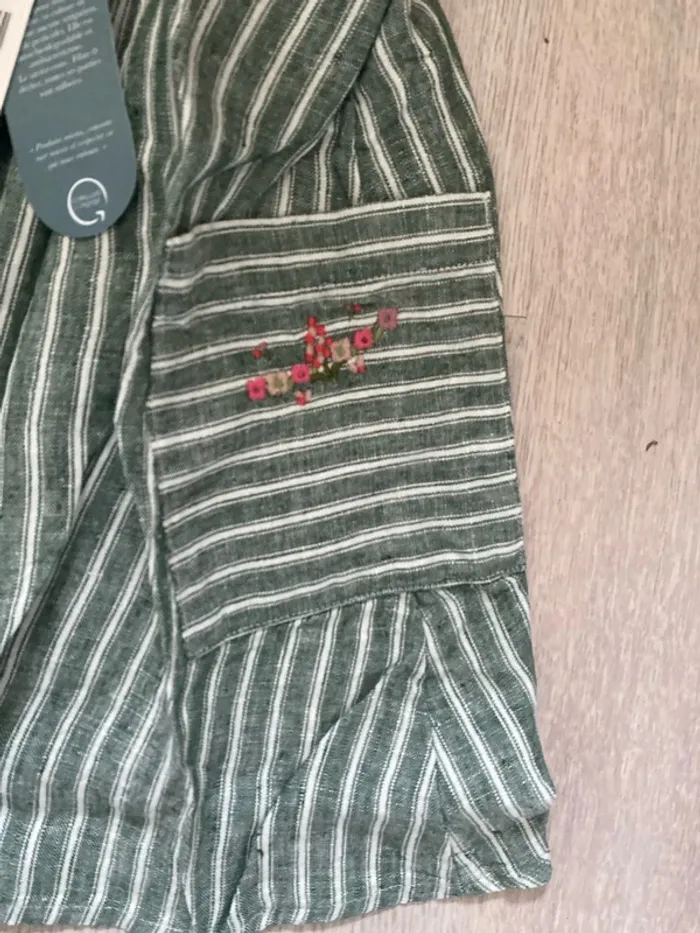 Jupe évasée Cyrillus en lin taille 10 ans Neuve Arrière élastique - photo numéro 4