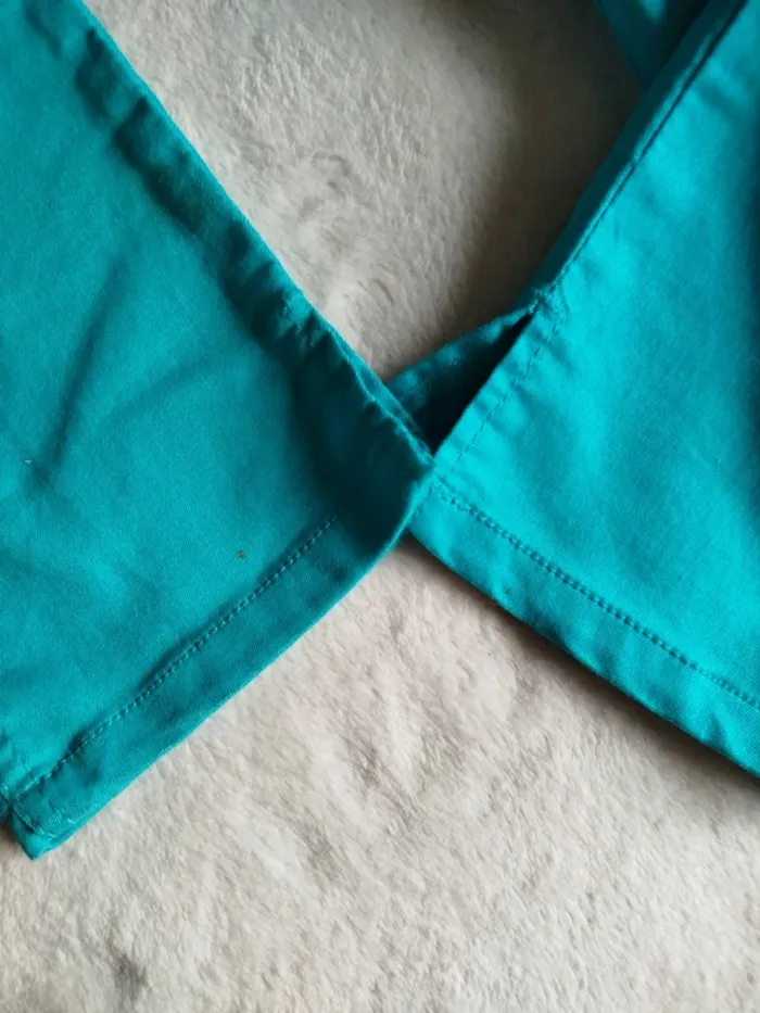 👖 pantacourt femme vert d'eau La Halle taille 38 - photo numéro 7