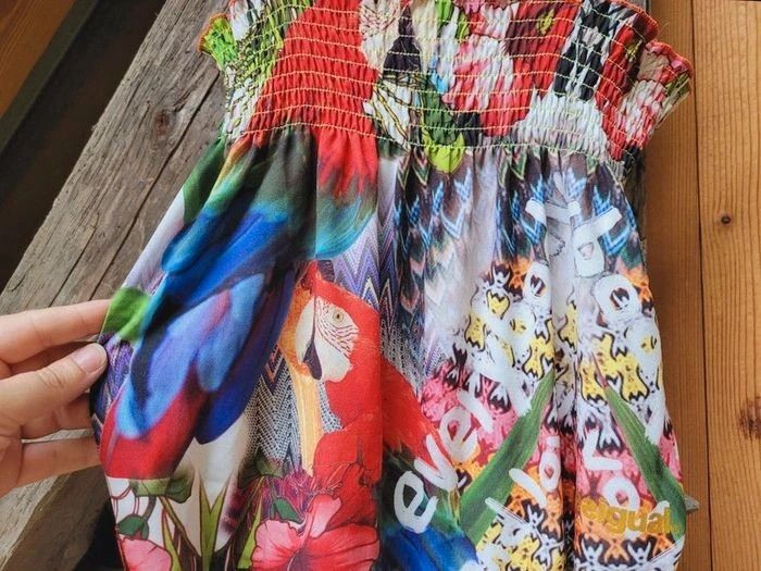 Magnifique combinaison d'été, légère style satin, Désigual,7/8 ans - photo numéro 4