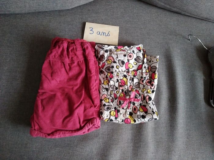 Ensemble blouse short velours - photo numéro 6