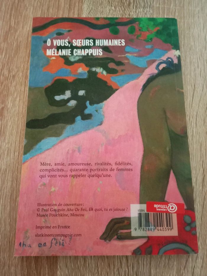 Mélanie Chappuis 📚 Ô vous, sœurs humaines - photo numéro 2