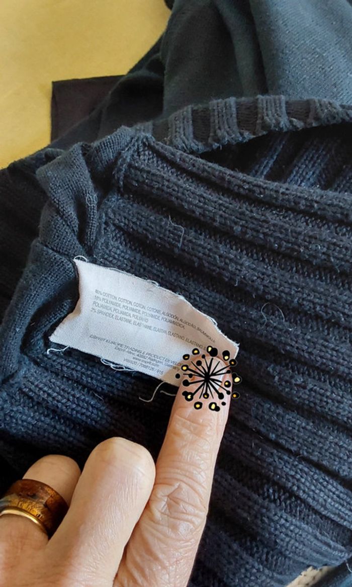 Pull col montant col roulé noir Esprit T 38 - photo numéro 5