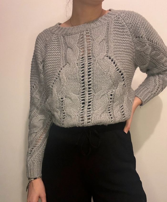 Pull d’hiver gris