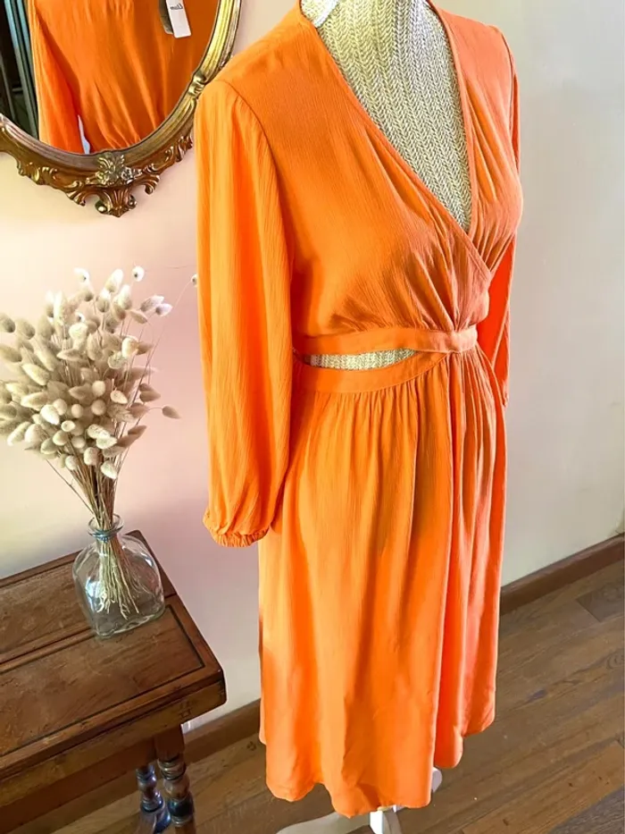 Robe Éclatante en Orange – Etam – Taille M – Neuf avec Étiquette - photo numéro 8