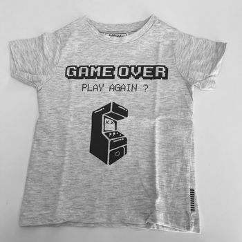 T-shirt MC « Game Over » garçon T. 4 ans