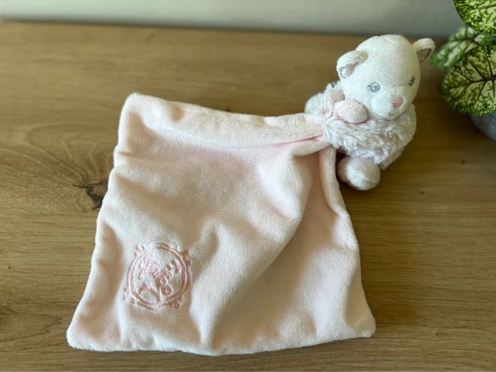 Doudou ours rose perle mouchoir kaloo - photo numéro 2