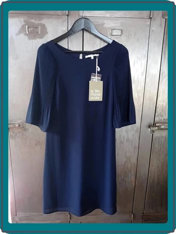 Robe bleue La Fée Maraboutée taille 34 neuve