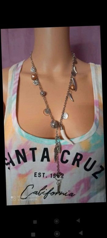 Collier multi  pendentifs  piques