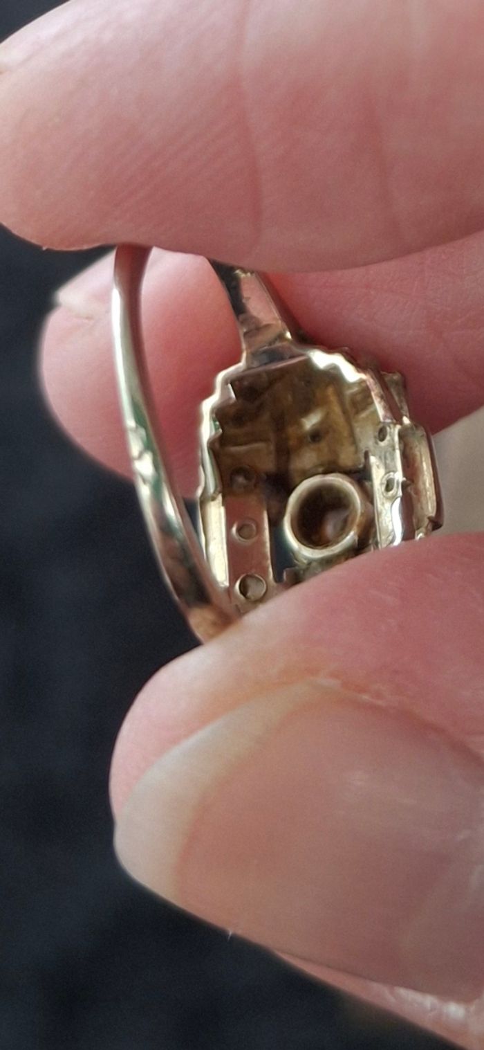 Bague art et déco or blanc et diamant - photo numéro 6