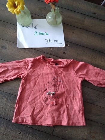 T shirt manches longues sergent major t 9 mois bébé fille