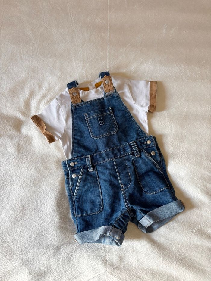 Salopette en jean avec tee shirt Obaibi 🌸 - photo numéro 1
