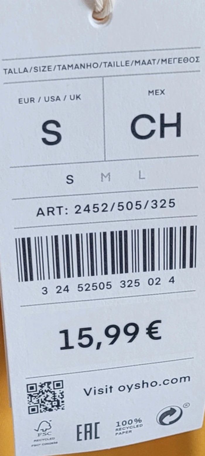 Bas de bikini Oysho Taille S - photo numéro 2