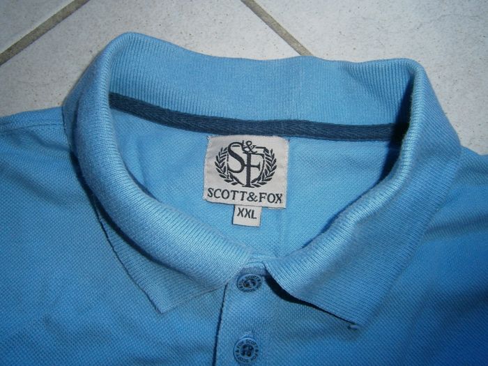 Polo ML bleu ciel SCOTT ET FOX Taille 2XL - photo numéro 5