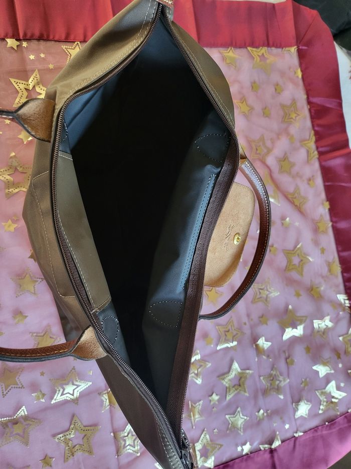 Sac à main ou l épaule brillante marron/ kaki - photo numéro 5