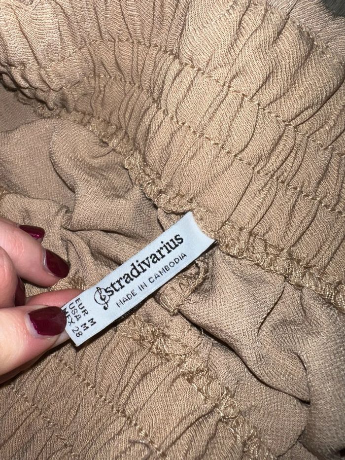 Pantalon beige fluide - stradivarius - taille M - photo numéro 4