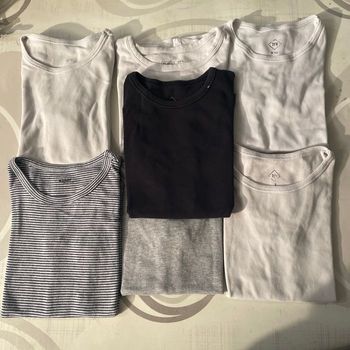 Lot de 7 maillots de corps manches courtes