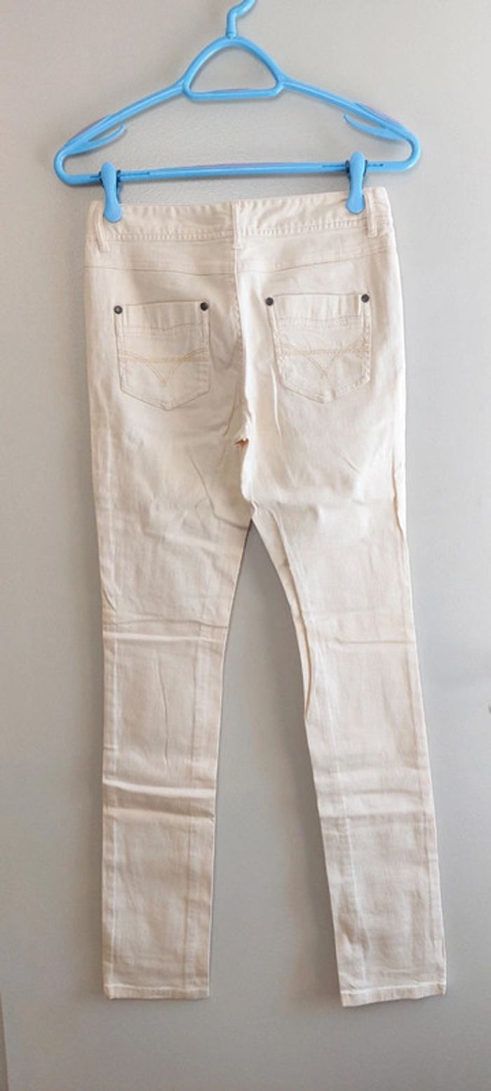 Pantalon slim beige La redoute taille 34 Neuf - photo numéro 4