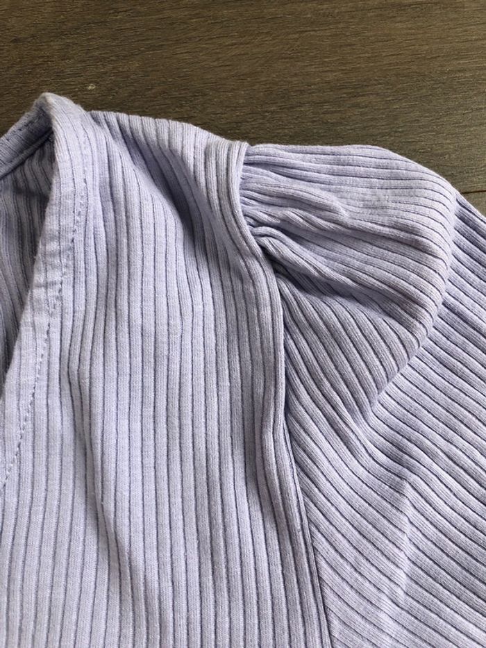 T shirt cache cache lilas taille M manches longues - photo numéro 3